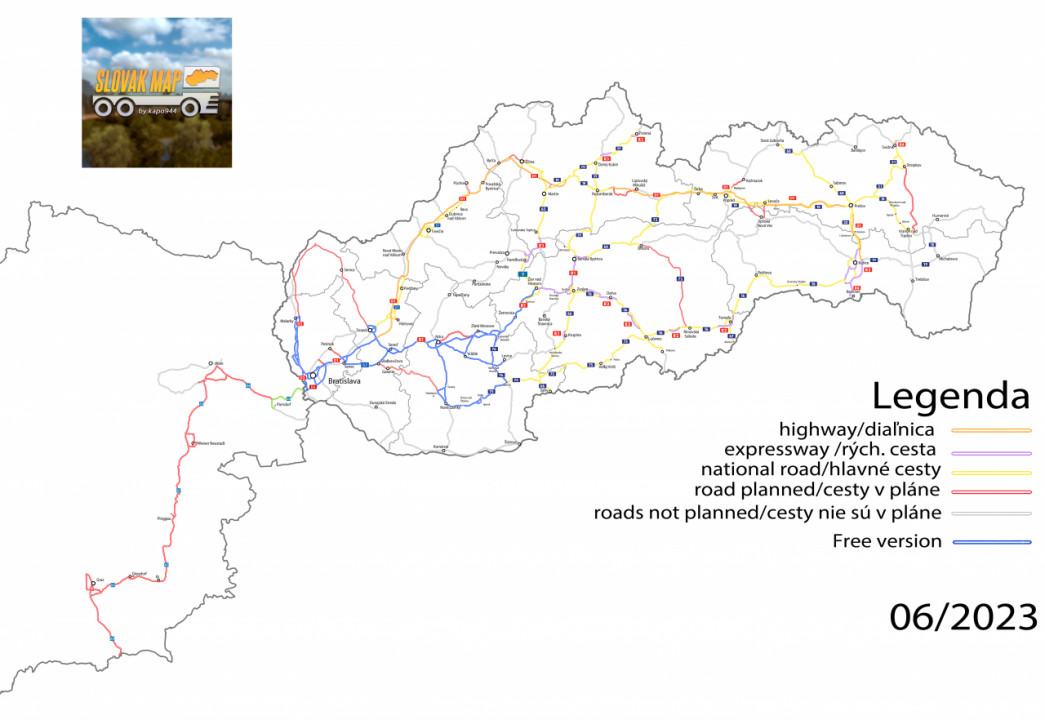 Slovakia Map by kapo944 free